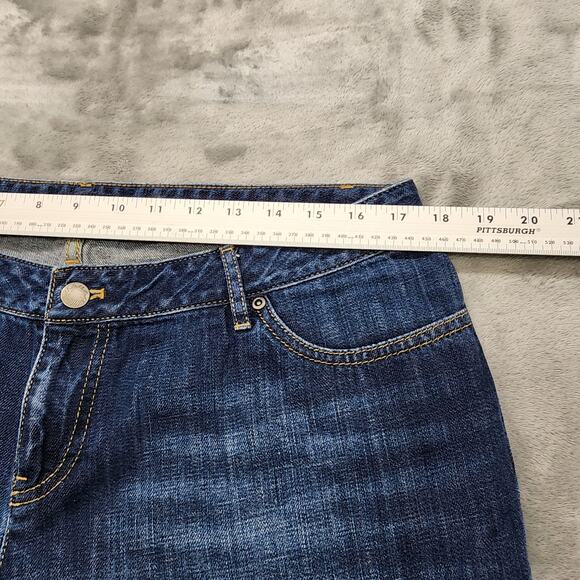 J.Jill Jeans Women 14 PETITE Blue Boyfriend Mid Rise Slim Straight Preppy Casual - Picture 9 of 13